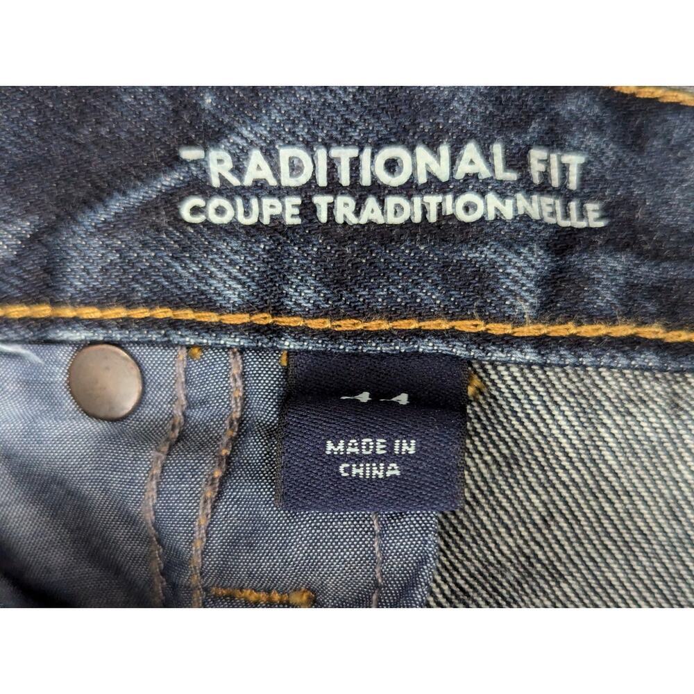 LANDS' END! CLASSIC FIT STRAIGHT LEG 5 POCKET BLUE DENIM MENS JEANS PANTS! SZ 44 - Picture 10 of 13